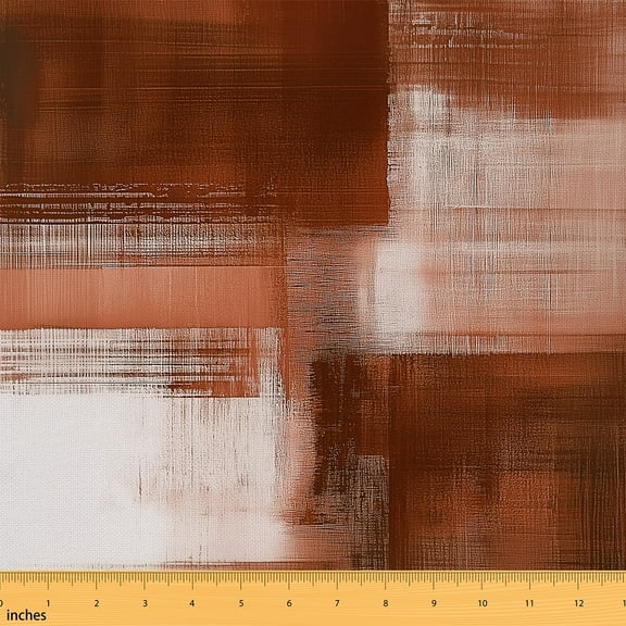 Manfei Orange Ombre Sewing & Crafting Fabric (1 Yard), Abstract Oil Painting Home Decor Fabric by the Yard, Gradient Watercolor Fabric by the Yard, Luxury Bedroom Decorative