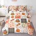 thumbnail image 1 of Manfei Orange Pumpkin 7 Pieces Bedding Comforter Set,Rustic Mushroom Flower Full Bedding Set,Hello Fall Fitted Sheet Flat Sheet For Men Womenm,Breathable Home Decor Reversible, 1 of 8