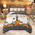 thumbnail image 1 of Manfei Orange Pumpkin Full Size Comforter Sets 3-Piece for Kids Girls, Fall Leaves Bedding Comforter Set, Thanksgiving Day Gifts Bedding Sets, Lightweight Room Decor, 1 of 8