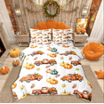 thumbnail image 1 of Manfei Orange Truck Bed in a Bag Full size,Autumn Harvest Bed Set,Botanical Pumpkin Bedding Full Size,Super Cozy Thanksgiving Day Bedroom Decoration,Reversible,7 Pieces, 1 of 6