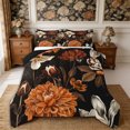 thumbnail image 1 of Manfei Oriental Flower Peony Full Size Comforter Sets 3-Piece,Spring Garden Bedding Comforter Set,1 Comforter and 2 Pillowcases,Reversible, 1 of 6
