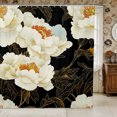 thumbnail image 1 of Manfei Oriental Flower Peony Shower Curtain 72Wx78L,Spring Garden Bath Curtain, 1 of 6