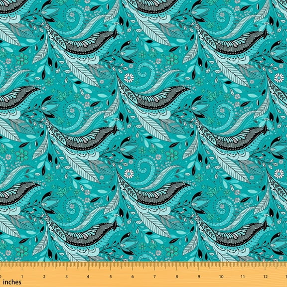 Manfei Ornate Fabric by the Yard 2 Yards, Intricate Sewing Fabric, Gray