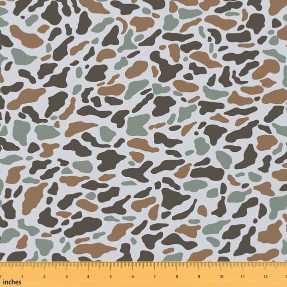 Manfei Outdoor Fabric by the Yard 3 Yards, Woodland Room Decor Fabric by the Yard, Navy Blue