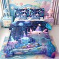 thumbnail image 1 of Manfei Pastel Axolotl Pattern 7 Pieces Full Size Bedding Sets,Ocean Themed Amphibian Full Size Bed in a Bag,Polkadot Reversible, 1 of 7