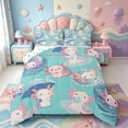 thumbnail image 1 of Manfei Pastel Axolotl Queen Comforter Set,Cute Animals Print Comforter Sets Queen,Polkadot Reversible,3 Pieces,1 Comforter and 2 Pillowcases, 1 of 7