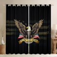 thumbnail image 1 of Manfei Patriotic Eagle Kitchen Curtains,1776-2026 Print Black Out Curtains Pack of 2 (42x63 Each),July 4Th Gifts, 1 of 7
