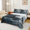 thumbnail image 1 of Manfei Peatchwork Geometric Plaid Sheet Set Twin,Graffiti Marble Bedding Sets Twin Size,Deep Blue Black Twin Sheet Sets,Super Cozy Room Decorative,3pcs, 1 of 7