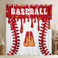 thumbnail image 1 of Manfei Personalized Initial Alphabet A Black Out Curtains for Children Kids Boys,Baseball Print Curtains Pack of 2 (42x63 Each),Abstract Graffiti Splash Bedroom Curtains,Ultra Soft Home Decor, 1 of 6