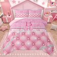 thumbnail image 1 of Manfei Personalized Initial B 3 Pieces Queen Comforter Set,Dreamy Pprincess Ultra Soft Bedding Sets,Bow Tie Butterfly Bedding Comforter Set,Bling Glitter Room Decor,Reversible, 1 of 8
