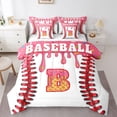 thumbnail image 1 of Manfei Personalized Initial B 7 Pieces Bedding Comforter Set for Boys Girls Teens,Sport Baseball Print Full Bedding Set Lightweight,Abstract Splash Fitted Sheet Flat Sheet,Luxury Bedroom Decor, 1 of 8