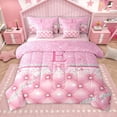 thumbnail image 1 of Manfei Personalized Initial E 7-Piece Bedding Comforter Set,Dreamy Pprincess King Bedding Sets,Bow Tie Butterfly Ultra Soft Bed Sheets,Bling Glitter Room Decor,Reversible, 1 of 8