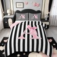 thumbnail image 1 of Manfei Personalized Initial A King Size Comforter Sets,Geometric Stripes Print Comforters King Size,Pink Reversible,3 Pieces,1 Comforter and 2 Pillowcases, 1 of 7