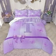 thumbnail image 1 of Manfei Personalized Initial Letter T Girl 2pcs Bedding Comforter Set,Flying Butterfly Twin Comforter Sets,Dreamy Princess Breathable Bedding Set,Bling Glitter Room Decor,Reversible, 1 of 8