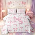 thumbnail image 1 of Manfei Personalized Letter N Twin Quilt Set,Cute Pink Bowknot Twin Coverlet Set,3pcs,1 Bedspread and 1 Pillowcase, 1 of 7