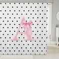 thumbnail image 1 of Manfei Pink ABC Print A Shower Curtain 72Wx72L,Cute Polkadot Bathroom Curtain, 1 of 5