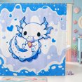 thumbnail image 1 of Manfei Pink Axolotl Shower Curtain 72Wx84L,Cute Aniaml Salamander Bathroom Shower Curtain, 1 of 5