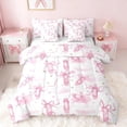 thumbnail image 1 of Manfei Pink Ballet Shoes Bedding Comforter Set 7 Pieces, Princess Style Full Bedding Set, 1 of 7