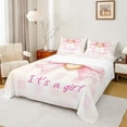 thumbnail image 1 of Manfei Pink Bowknot Child Bed Sheets, Dreamy Cartoon Bow King Sheets, Watercolor Artwork Sheet Set, Luxury Bedroom Decor, 4pcs, 1 of 7