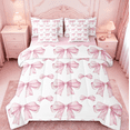 thumbnail image 1 of Manfei Pink Bowknot Kids 7-Piece Twin Bedding Sets,Dreamy Princess Style Girls Bedding Comforter Set For Women,Girly Bow Tie Bed Set Reversible, 1 of 10