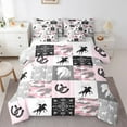 thumbnail image 1 of Manfei Pink Camouflage 7 Pieces Bedding Comforter Set,Western Farmhouse Cowboy Full Bedding Set,Retro Horseshoe Fitted Sheet Flat Sheet For Children,Super Cozy Room Decor, 1 of 8