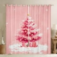 thumbnail image 1 of Manfei Pink Christmas Tree Blackout Curtains Set of 2 (52x84 Each) for Kids Girls, Happy New Year Window Curtains, Merry Xmas Curtains and Drapes, Luxury Bedroom Decor, 1 of 6