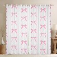 thumbnail image 1 of Manfei Pink Cute Ribbon Curtains Pack of 2 (42x84 Each), Dreamy Cartoon Bowknot Bow Curtains Blackout, Teens Kids Boys Girls Bedroom Curtains, Window Curtains Bedroom Decor, 1 of 6