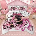 thumbnail image 1 of Manfei Pink Fashion Female Bedding Comforter Set, Romantic Anniversary Twin Comforter Sets, Princess Style Reversible Bedding Set, Lightweight Room Decor, 2-Piece, 1 of 9