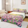 thumbnail image 1 of Manfei Pink Flowers Girl Full Size Sheets 4-Piece,Spring Garden Breathable Bed Sheets,Abstract Oil Painting Lightweight Sheet Sets,Ultra Soft Home Decor, 1 of 7