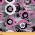 thumbnail image 1 of Manfei Pink Geometry Fabric by the Yard (5 Yards), Gray Ombre Splash Decorative Fabric by the Yard, Circle Lines Sewing & Crafting Fabric, Luxury Living Room Decoration, 1 of 6