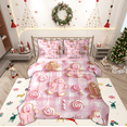 thumbnail image 1 of Manfei Pink Gingerbread Man 7-Piece Twin Bedding Sets,Xmas Sweet Candy Bedding Comforter Set,Merry Christmas Sheet Sets For Kids,Breathable Home Decor Reversible, 1 of 8