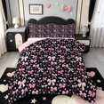 thumbnail image 1 of Manfei Pink Heart Bowtie Full Size Comforter Sets,Polka Dot Bedding Comforter Set,Pink Reversible,3pcs,1 Comforter and 2 Pillowcases, 1 of 7