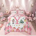 thumbnail image 1 of Manfei Pink Initial Y Letter Full Size Comforter Sets, Christmas Princess Nutcracker Bedding Comforter Set, Teen Kid Child Reversible Bedding Sets, Super Cozy Room Decor, 3-Piece, 1 of 8