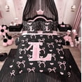 thumbnail image 1 of Feelyou Pink L Twin Bedding Sets 7-Piece, Initial Letter Bedding Comforter Set, Bowknot Love Heart Sheet Sets, Ultra Soft Bedroom Decoration, 1 of 8