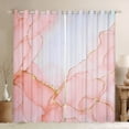 thumbnail image 1 of Manfei Pink Marble Blackout Curtains Set of 2 (52x84 Each), Abstract Watercolor Art Window Curtains, Marbling Stone Pattern Curtains and Drapes, Luxury Home Decor, 1 of 5