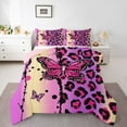 thumbnail image 1 of Manfei Pink Moth Butterflies King Size Comforter Sets,Abstract Cheetah Pattern Bedding Comforter Set,Black Splash Ink Bedding Set For Girl Teens,Super Cozy Room Decor Reversible,3 Pieces, 1 of 8