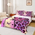 thumbnail image 1 of Manfei Pink Moth Butterflies Twin Sheet Sets,Abstract Cheetah Pattern Twin Fitted Sheet,Black Splash Ink Flat Sheet For Girl Teens,Super Cozy Room Decor,3 Pieces, 1 of 7