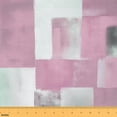 thumbnail image 1 of Manfei Pink Ombre Fabric by the Yard (3 Yards) for Girls, Geometric Plaid Decorative Fabric by the Yard, Modern Watercolor Artwork Sewing & Crafting Fabric, Stylish Bedroom Decoration, 1 of 6