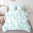 thumbnail image 1 of Manfei Pink Sakura 7 Pieces Bedding Comforter Set,Japanese Style Full Bedding Set Lightweight,Chic Flower Fitted Sheet Flat Sheet,Microfiber Cherry Blossom Room Decor,Reversible, 1 of 7