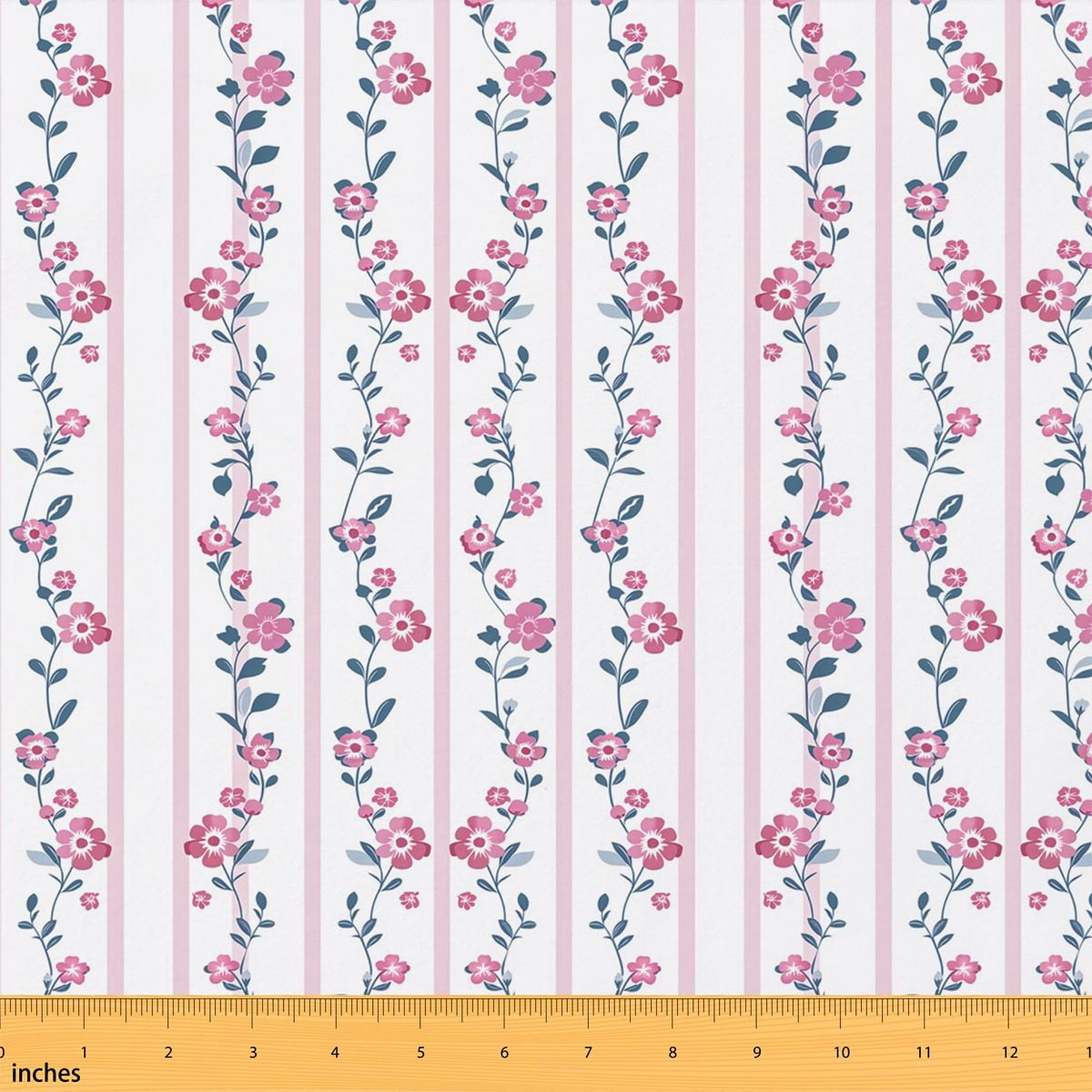 Pink Roses On Vine Manfei Pink Vine Fabric by the Yard 5 Yards, Rose Stripe Fabric for ...