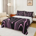 thumbnail image 1 of Manfei Pink Wave Stripes Twin Sheet Sets,Geometric Geometric Lines Twin Fitted Sheet,Minimalist Aesthetic Flat Sheet,Breathable Room Decor,3-Piece, 1 of 7