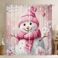 thumbnail image 1 of Manfei Pink Winter Snowman Curtains Pack of 2 (42x84 Each), Merry Christmas Curtains Blackout, Teens Kids Boys Girls Bedroom Curtains, Curtains and Drapes Decor, 1 of 6