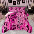 thumbnail image 1 of Homewish Pink Zebra Print Queen Comforter Set, Fashion Leopard Cheetah Bedding Sets, Teens Kids Adult Female Reversible Bedding Comforter Set, Super Cozy Room Decor, 3-Piece, 1 of 8