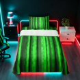 thumbnail image 1 of Manfei Pixel Vertical Streak Twin Sheets, Green Block Bedding, Green Black, Black Reversible 3 Pieces1 Flat Sheet + 1 Fitted Sheet + 1 Pillowcase, 1 of 6