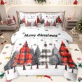 thumbnail image 1 of Manfei Plaid Xmas Tree 7 Pieces Bedding Comforter Set,Merry Christmas Full Bedding Set,Watercolor Ink Painting Fitted Sheet Flat Sheet For Girl Kids,Ultra Soft Home Decor Reversible, 1 of 8