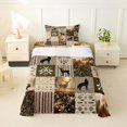 thumbnail image 1 of Manfei Pretty Floral Twin Sheets,Geometric Check Pine Bedding,Brown,3-Piece,1 Fitted Sheet and 1 Pillowcase, 1 of 6