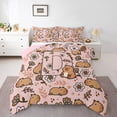 thumbnail image 1 of Manfei Pretty Monogram D Queen Comforter Set,Lovely Capybara Comforter Sets Queen,Pink,Pink Reversible,3-Piece,1 Comforter and 2 Pillowcases, 1 of 7