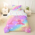 thumbnail image 1 of Manfei Pretty Rainbow Twin Duvet Cover,Pink Bownot Letter A Twin Bedding,Colorful Stars Reversible,2 Pieces,1 Duvet Cover and 1 Pillowcase, 1 of 6