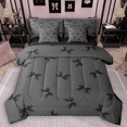 thumbnail image 1 of Manfei Princess Bow Knot Bedding Comforter Set 7pcs, Cute Bowtie King Bedding Sets for Girls, Black Bow Ribbon Bed Sheets, Super Cozy Room Decor, 1 of 8