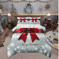 thumbnail image 1 of Manfei Princess Bowknot Bedding Comforter Set for Child, Xmas Snowflake Print Twin Comforter Sets, Happy New Year Reversible Bedding Set, Lightweight Room Decor, 2-Piece, 1 of 8